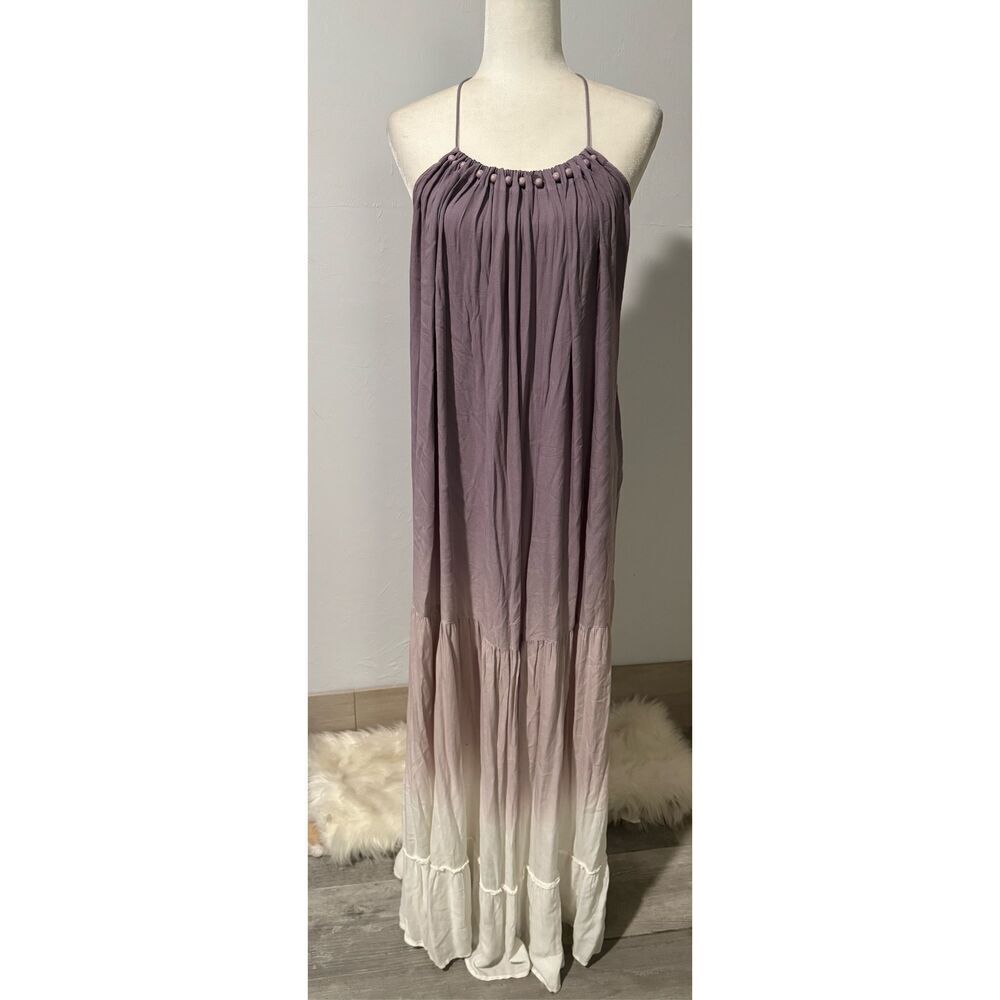 Young Fabulous & Broke dip Dye boho sleeveless maxi dress XS - Picture 1 of 8